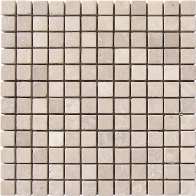 Beige Marble Mosaic 1x1 - Click Image to Close