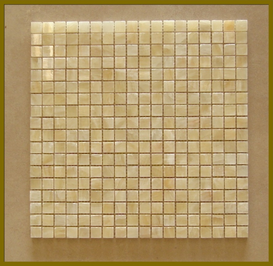 5/8x5/8 Honey Onyx Mosaic - Click Image to Close
