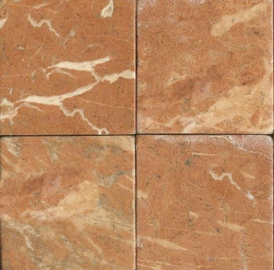 Rojo Alicante Tumbled Marble 4x4