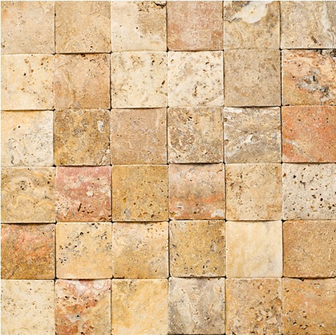 Scabos Braid Travertine Mosaic 2x2