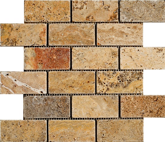 Scabos Travertine Mosaic 2x4 - Click Image to Close