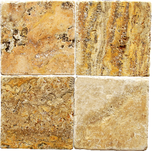 Scabos Tumbled Travertine 6x6 - Click Image to Close